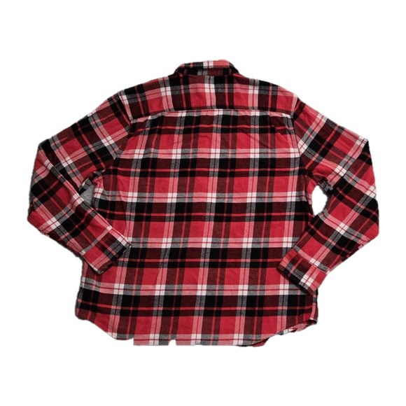 Lucky Brand Saturday Stretch Long Sleeve Shirt Mens XL Red Plaid Pockets Casual - Picture 2 of 7